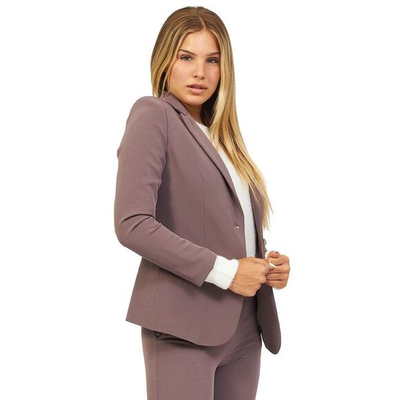 Yes Zee Gray Polyester Suits & Women's Blazer - Picture 3 of 5